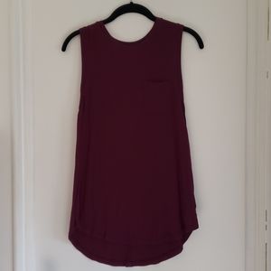 Burgundy sleeveless top